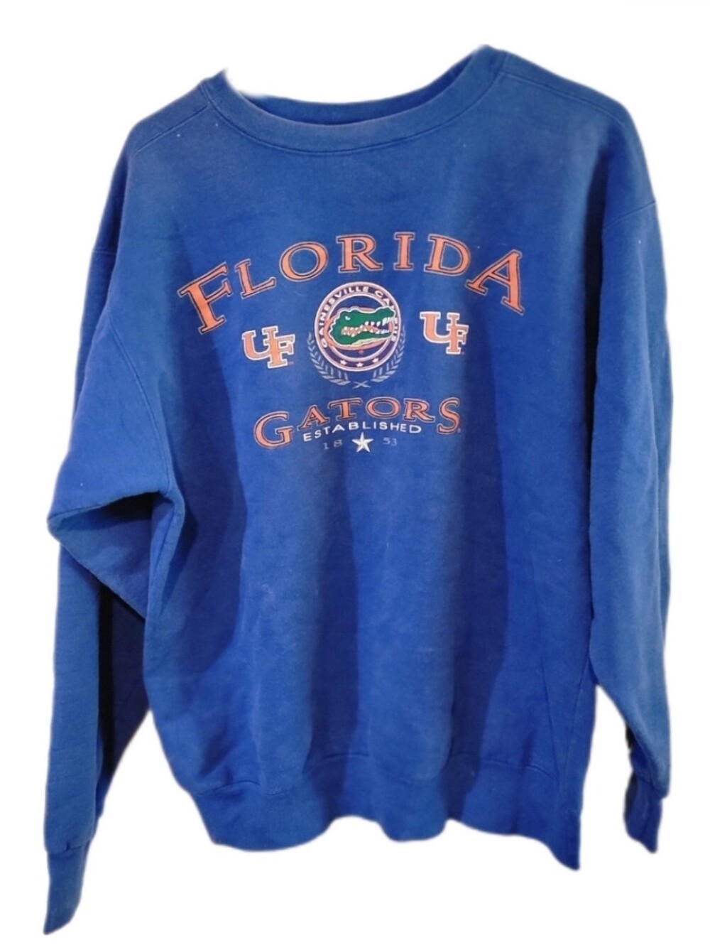Vintage 90s Y2k 2000s Starter Univeristy of Florida Gators Blue Sweatshirt Large